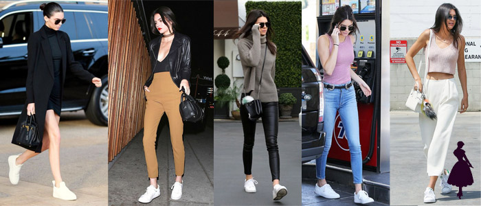 White Sneakers Kendall Jenner