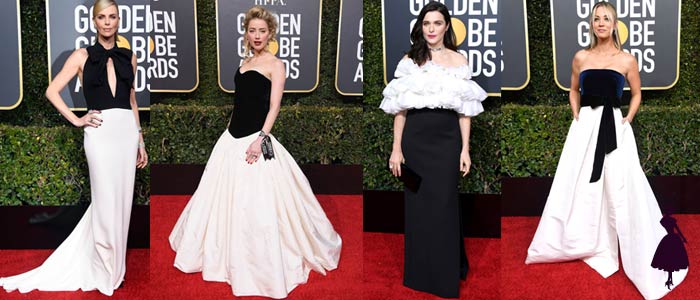 Los Vestidos de los Globos de Oro 2019 Blanco y Negro